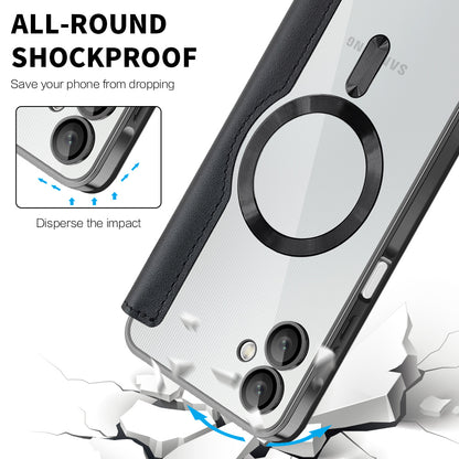 Etui MagSafe do Samsung Galaxy A06 A065, Techsuit, SmartMag Book, Czarny