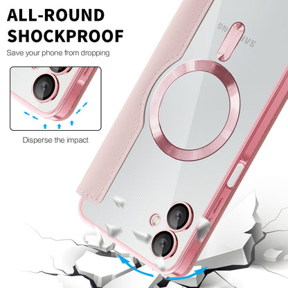 MagSafe Case for Samsung Galaxy A06 A065, Techsuit, SmartMag Book, Pink