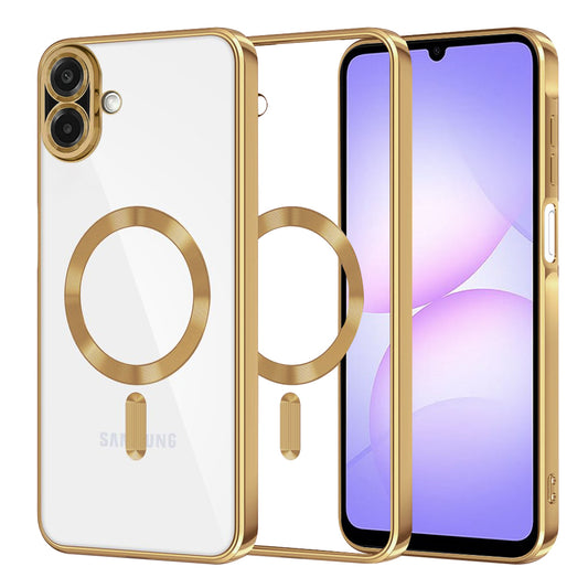 Etui MagSafe do Samsung Galaxy A07 4G A075, Techsuit, Luxury Crystal, Złote