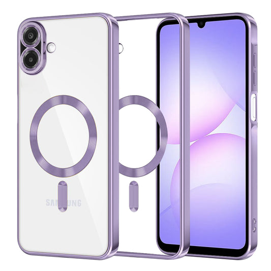 Etui MagSafe do Samsung Galaxy A07 4G A075, Techsuit, Luxury Crystal, Jasnofioletowy