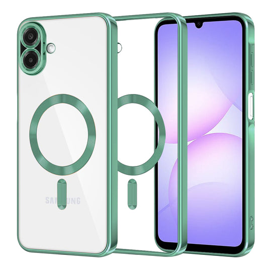 Etui MagSafe do Samsung Galaxy A07 4G A075, Techsuit, Luxury Crystal, Jasnozielony