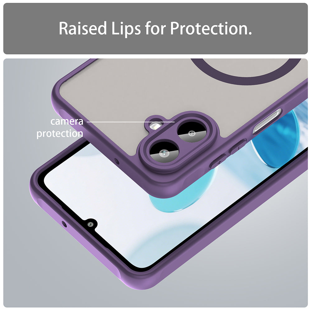 Etui MagSafe do Samsung Galaxy A07 4G A075, Techsuit, HaloFrost II, Fioletowy