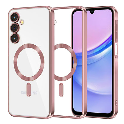 Etui MagSafe do Samsung Galaxy A15 5G A156 / A15 A155, Techsuit, Luxury Crystal, Różowe