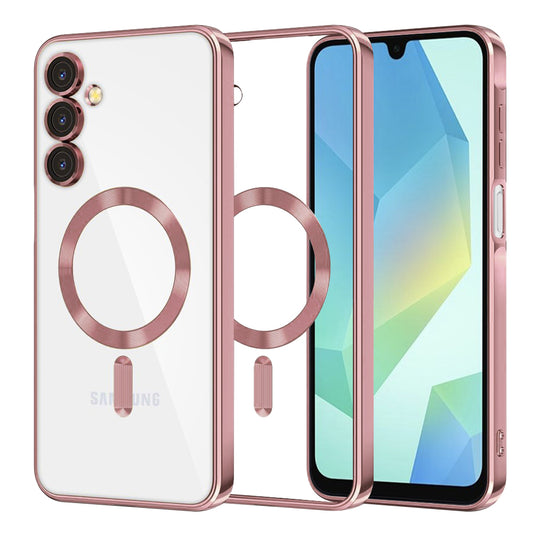 MagSafe Case for Samsung Galaxy A16 5G A166 / A16 4G A165, Techsuit, Luxury Crystal, Pink
