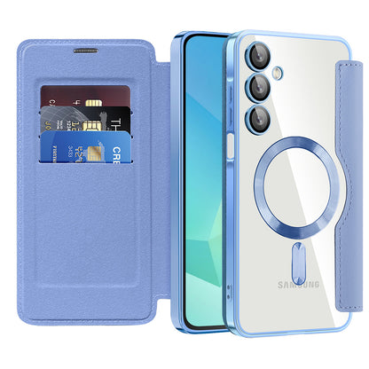 Etui MagSafe do Samsung Galaxy A16 5G A166 / A16 4G A165, Techsuit, SmartMag Book, Bleu