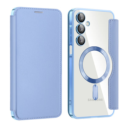 Etui MagSafe do Samsung Galaxy A16 5G A166 / A16 4G A165, Techsuit, SmartMag Book, Bleu