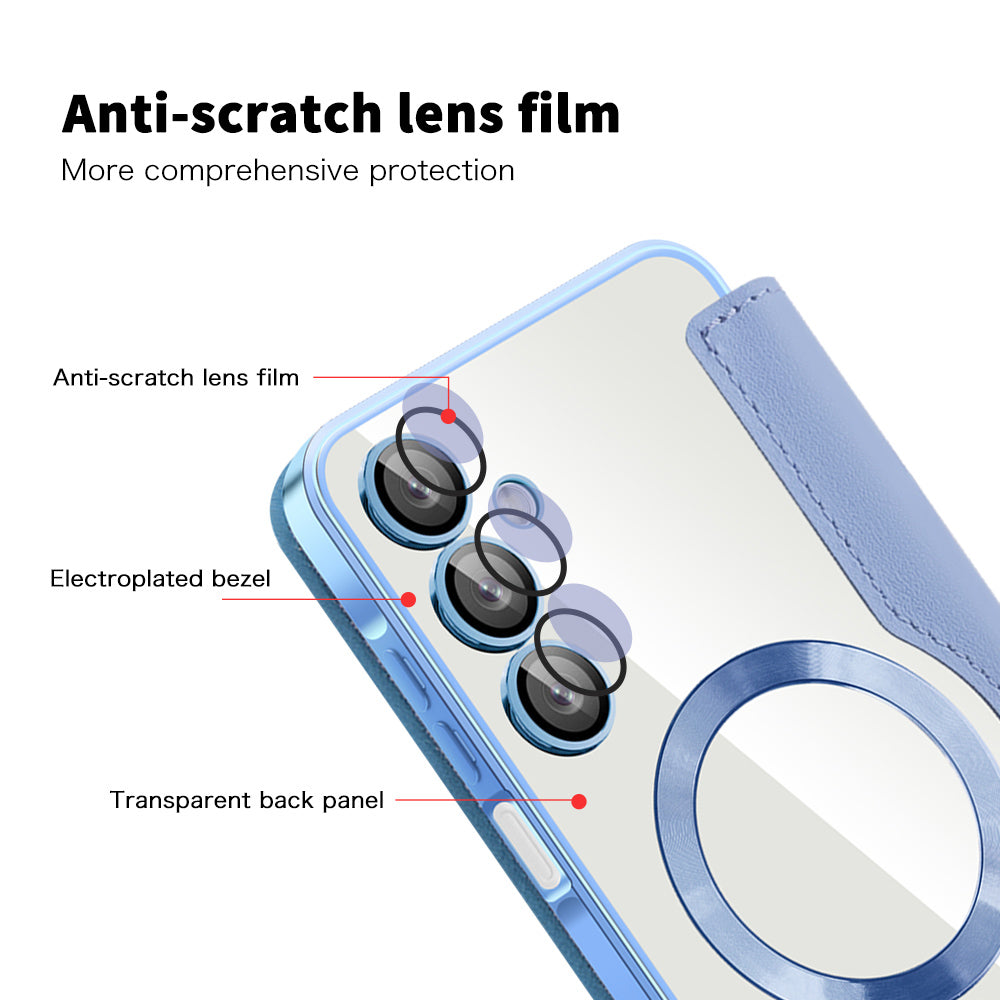 Etui MagSafe do Samsung Galaxy A16 5G A166 / A16 4G A165, Techsuit, SmartMag Book, Bleu
