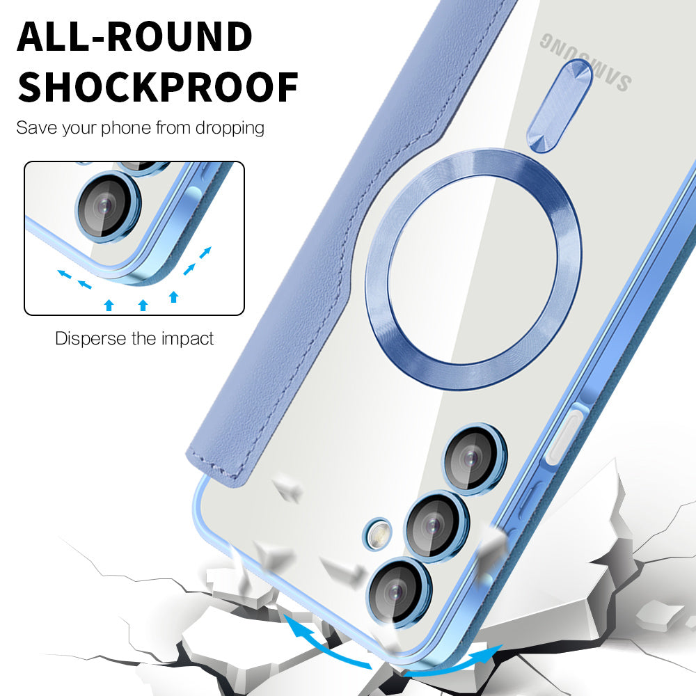 Etui MagSafe do Samsung Galaxy A16 5G A166 / A16 4G A165, Techsuit, SmartMag Book, Bleu