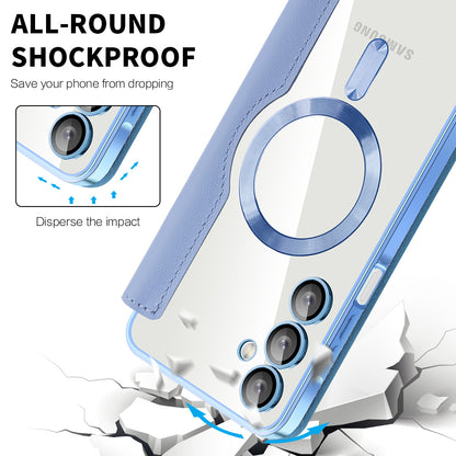 Etui MagSafe do Samsung Galaxy A16 5G A166 / A16 4G A165, Techsuit, SmartMag Book, Bleu