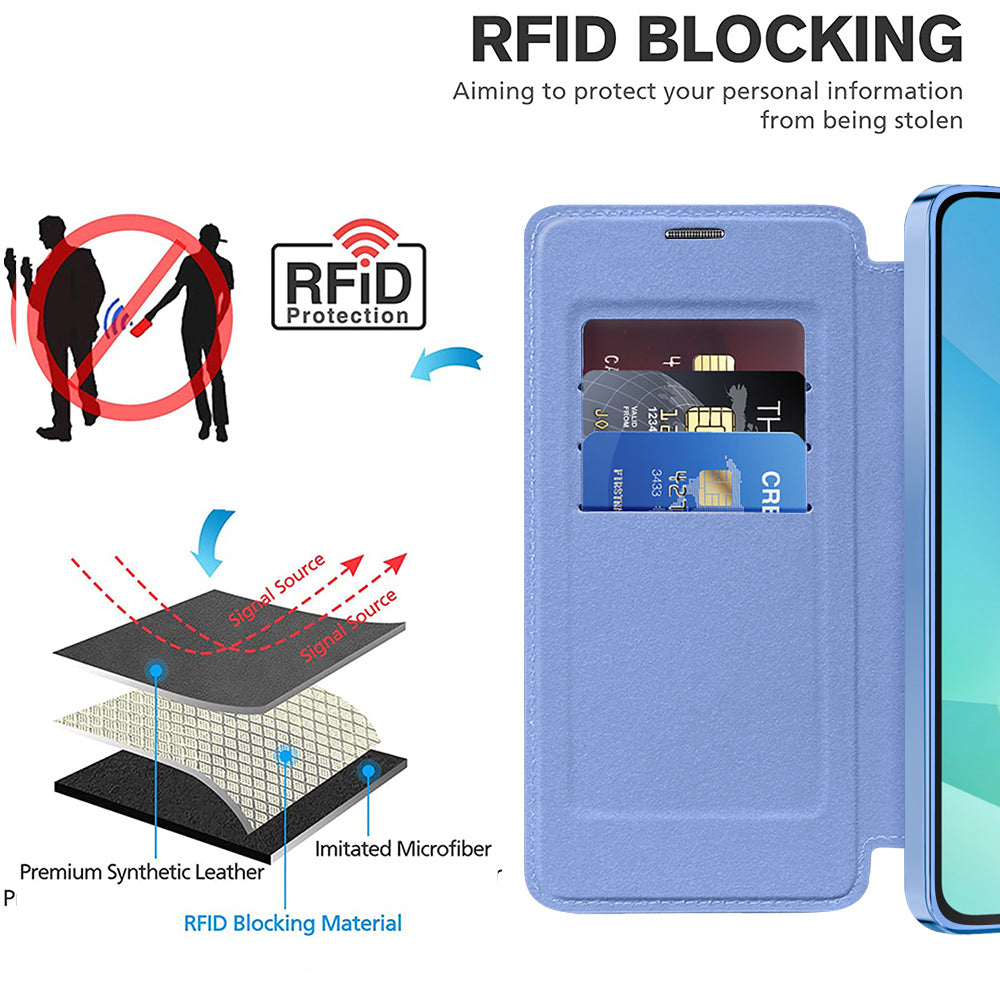 Etui MagSafe do Samsung Galaxy A16 5G A166 / A16 4G A165, Techsuit, SmartMag Book, Bleu