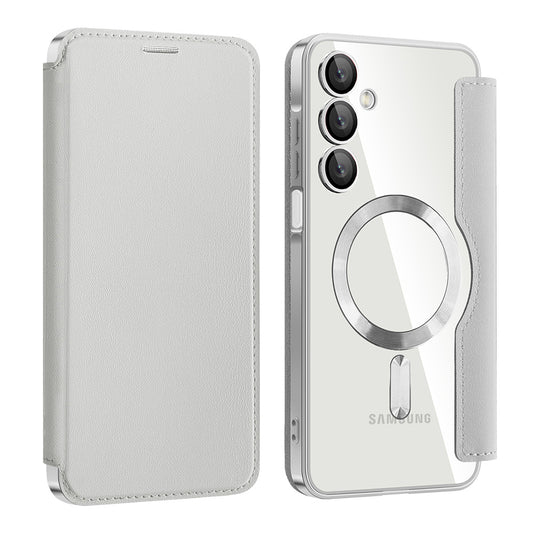 Etui MagSafe do Samsung Galaxy A16 5G A166 / A16 4G A165, Techsuit, SmartMag Book, Szary