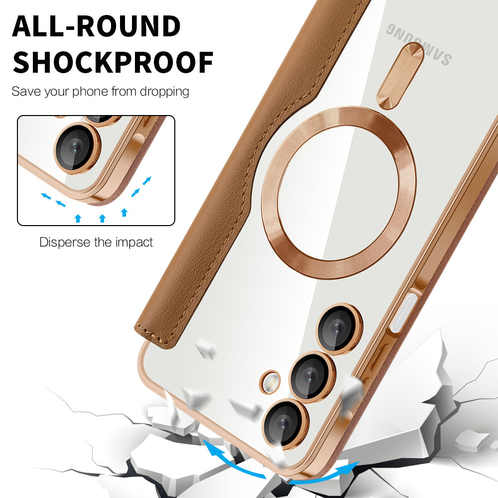 Etui MagSafe do Samsung Galaxy A16 5G A166 / A16 4G A165, Techsuit, SmartMag Book, Brązowy