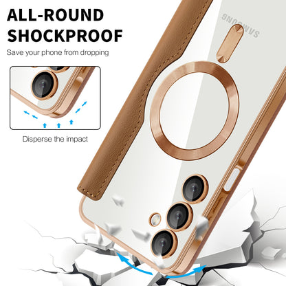 Etui MagSafe do Samsung Galaxy A16 5G A166 / A16 4G A165, Techsuit, SmartMag Book, Brązowy