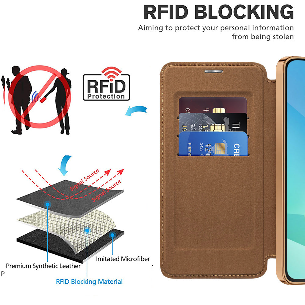 Etui MagSafe do Samsung Galaxy A16 5G A166 / A16 4G A165, Techsuit, SmartMag Book, Brązowy