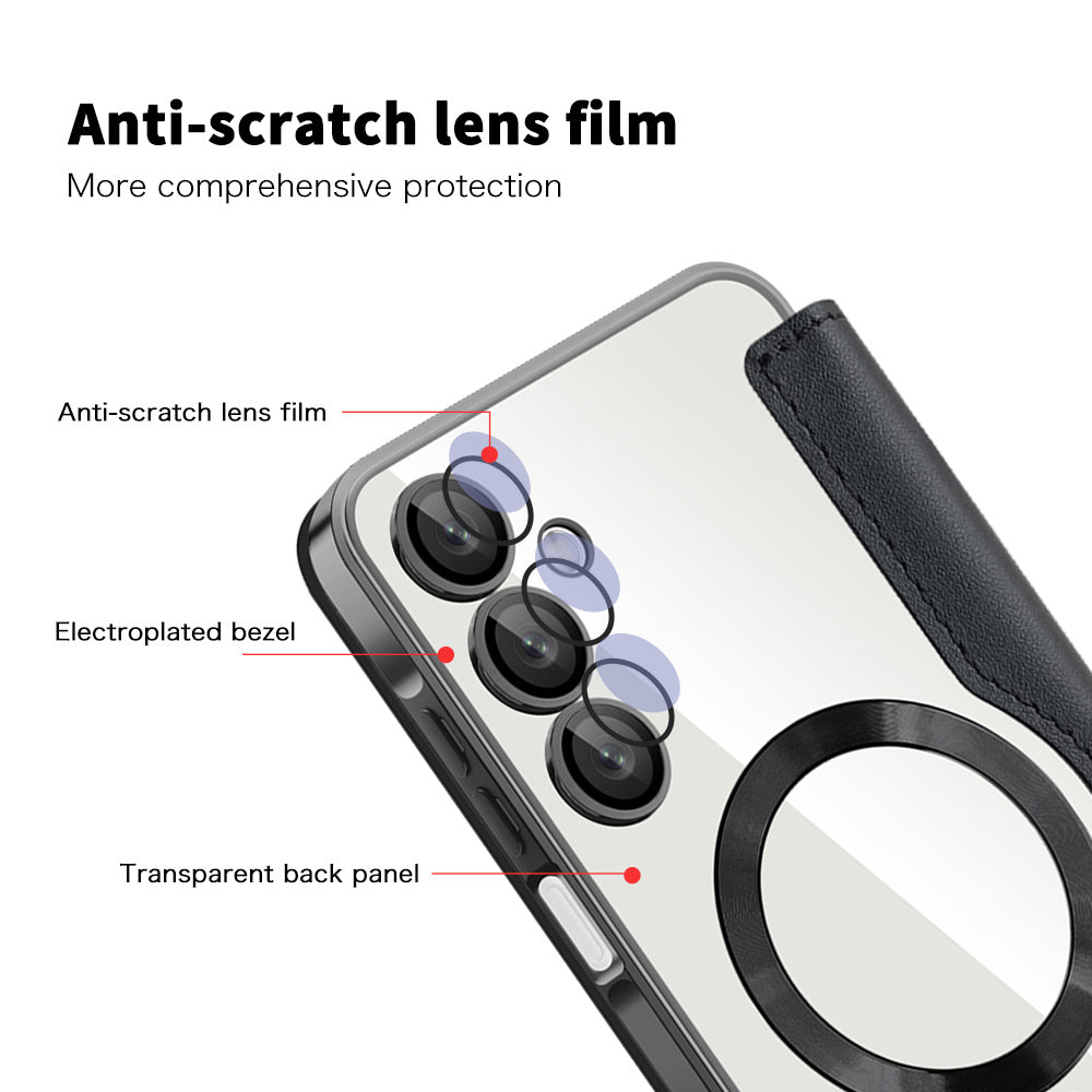 MagSafe Case for Samsung Galaxy A16 5G A166 / A16 4G A165, Techsuit, SmartMag Book, Black
