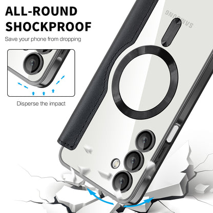 MagSafe Case for Samsung Galaxy A16 5G A166 / A16 4G A165, Techsuit, SmartMag Book, Black