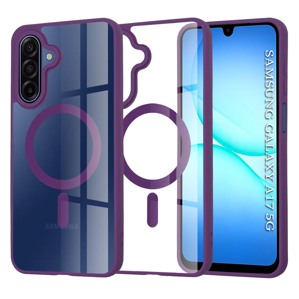 Etui MagSafe do Samsung Galaxy A17 4G / A17 5G, Techsuit, Pro, Fioletowe
