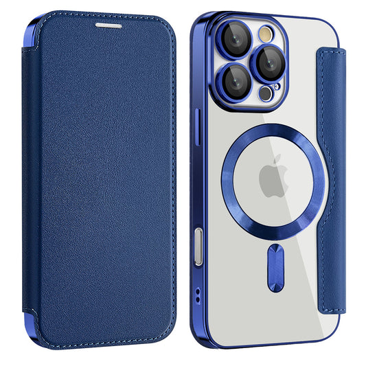 Etui MagSafe do Samsung Galaxy A17 5G, Techsuit, SmartMag Book, Niebieskie