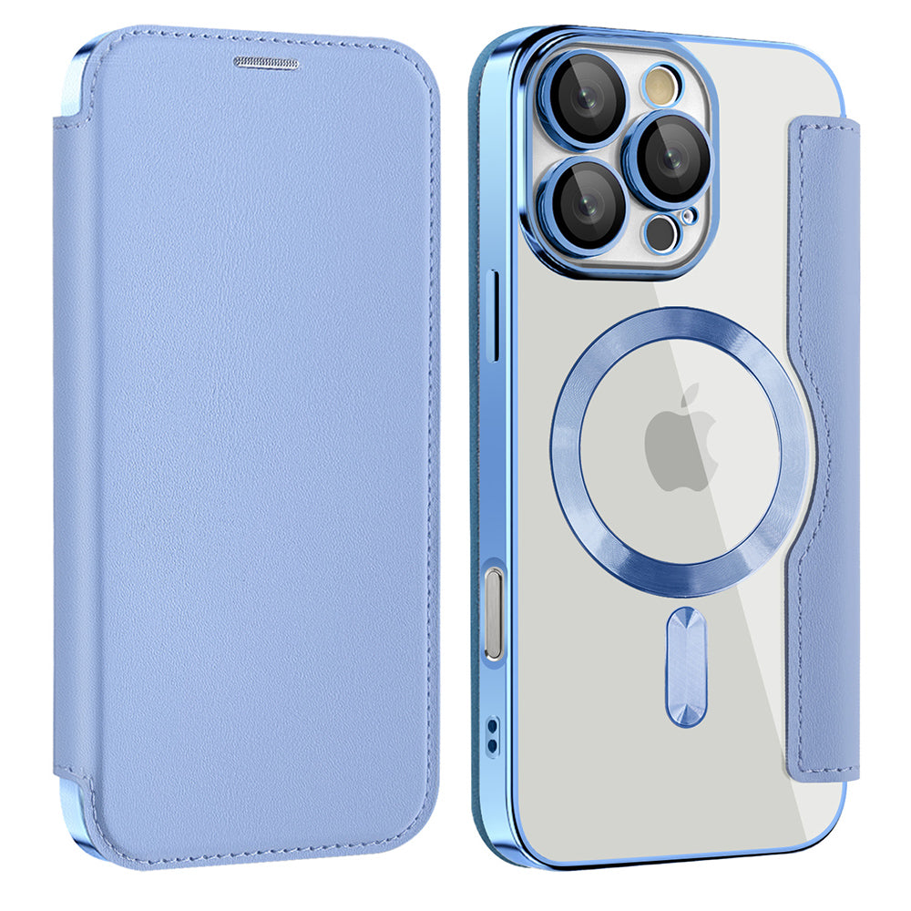 Etui MagSafe do Samsung Galaxy A17 5G, Techsuit, SmartMag Book, Niebieski
