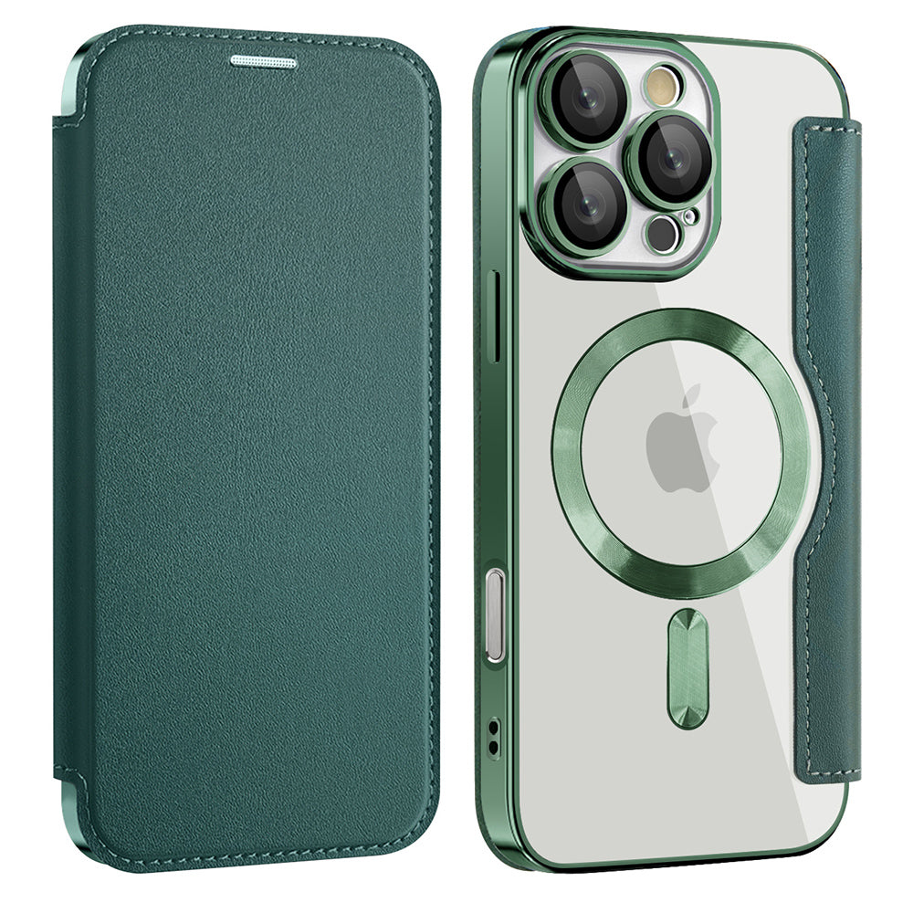 Etui MagSafe do Samsung Galaxy A17 5G, Techsuit, SmartMag Book, Zielony