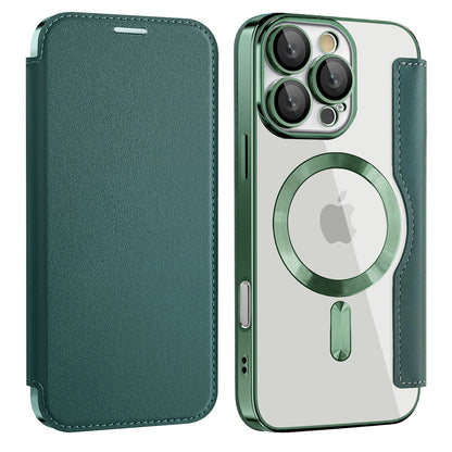 Etui MagSafe do Samsung Galaxy A17 5G, Techsuit, SmartMag Book, Zielony