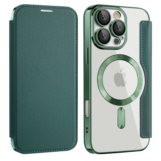 Etui MagSafe do Samsung Galaxy A17 5G, Techsuit, SmartMag Book, Zielony