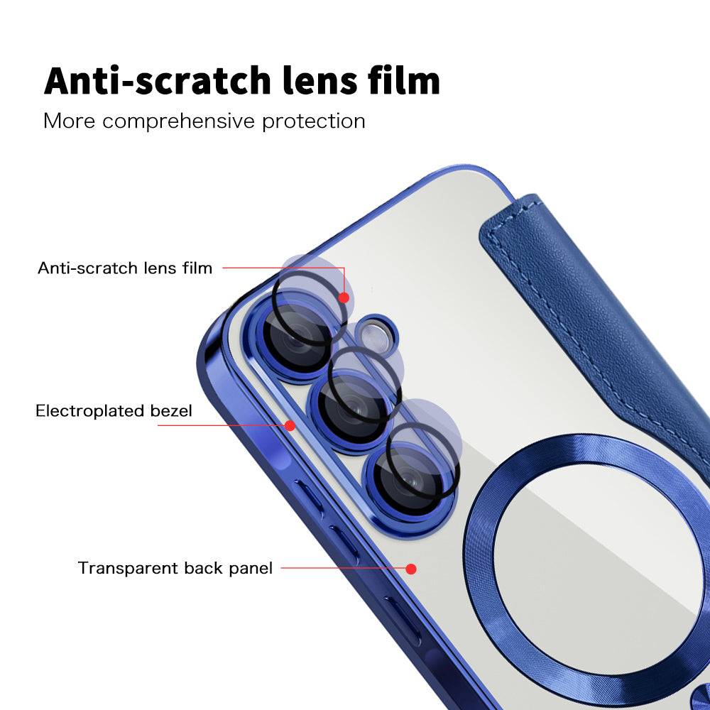 Etui MagSafe do Samsung Galaxy A26 A266, Techsuit, SmartMag Book, Niebieskie