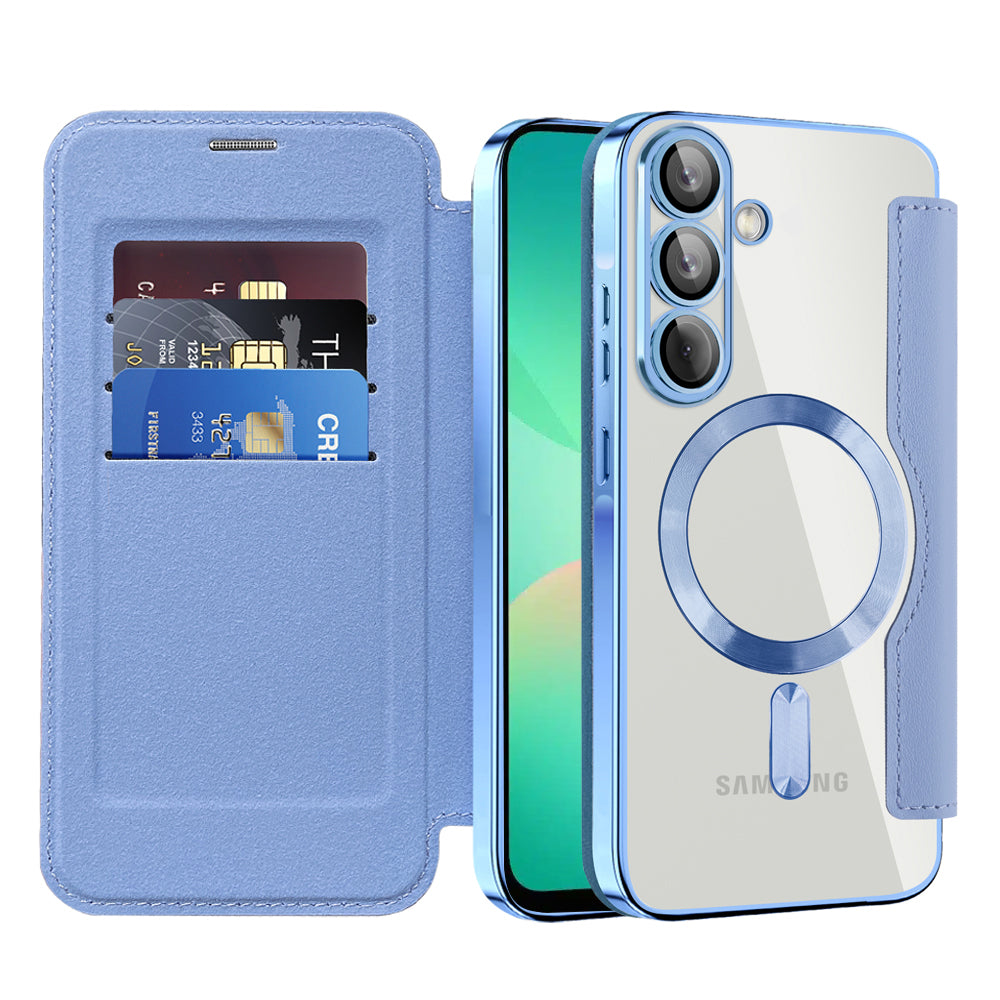Etui MagSafe do Samsung Galaxy A26 A266, Techsuit, SmartMag Book, Niebieski