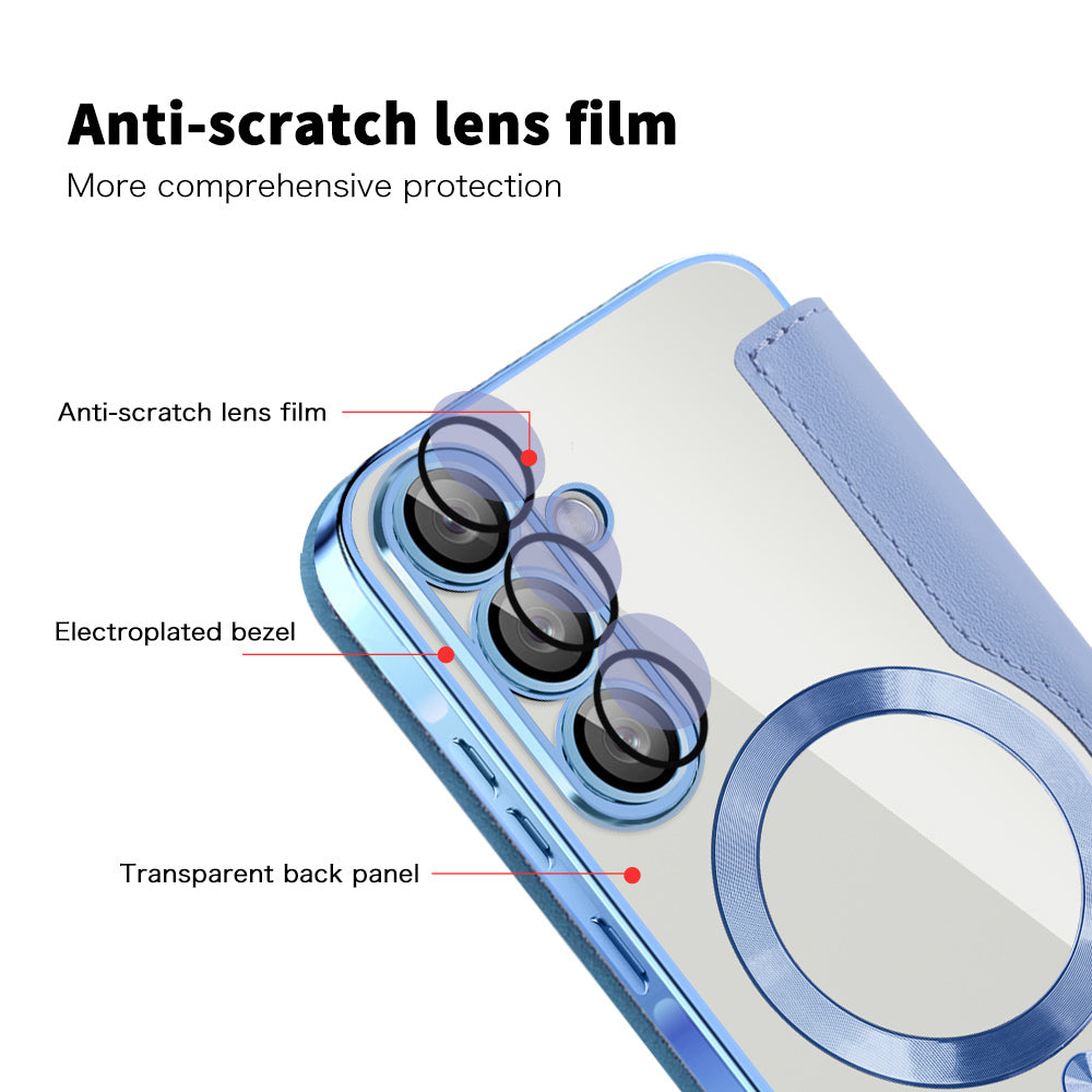 Etui MagSafe do Samsung Galaxy A26 A266, Techsuit, SmartMag Book, Niebieski