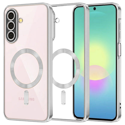 MagSafe Case for Samsung Galaxy A27 5G, Techsuit, Luxury Crystal, Silver