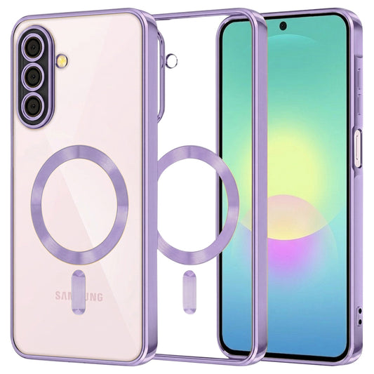 Etui MagSafe do Samsung Galaxy A27 5G, Techsuit, Luxury Crystal, Jasny Fiolet