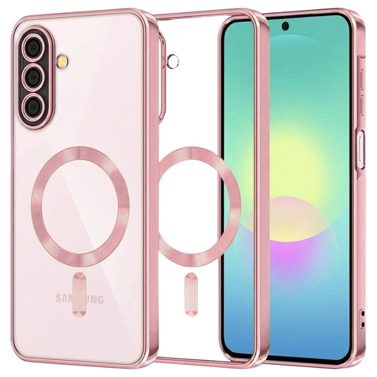 Etui MagSafe do Samsung Galaxy A27 5G, Techsuit, Luxury Crystal, Różowe