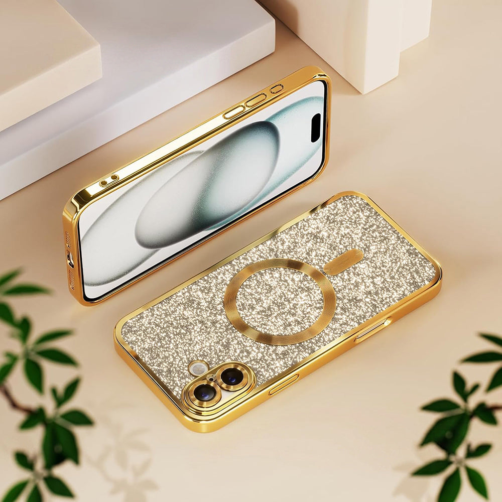 Etui MagSafe do Samsung Galaxy A27 5G, Techsuit, Luxury Glitter, Srebrne