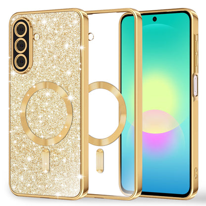 Etui MagSafe do Samsung Galaxy A27 5G, Techsuit, Luxury Glitter, Złote