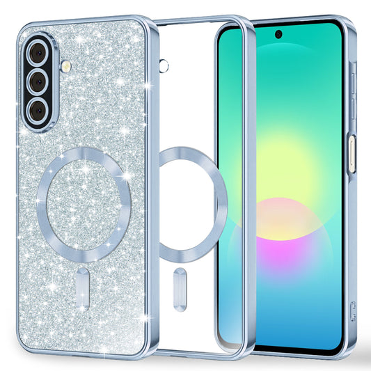 Etui MagSafe do Samsung Galaxy A27 5G, Techsuit, Luxury Glitter, Bleu
