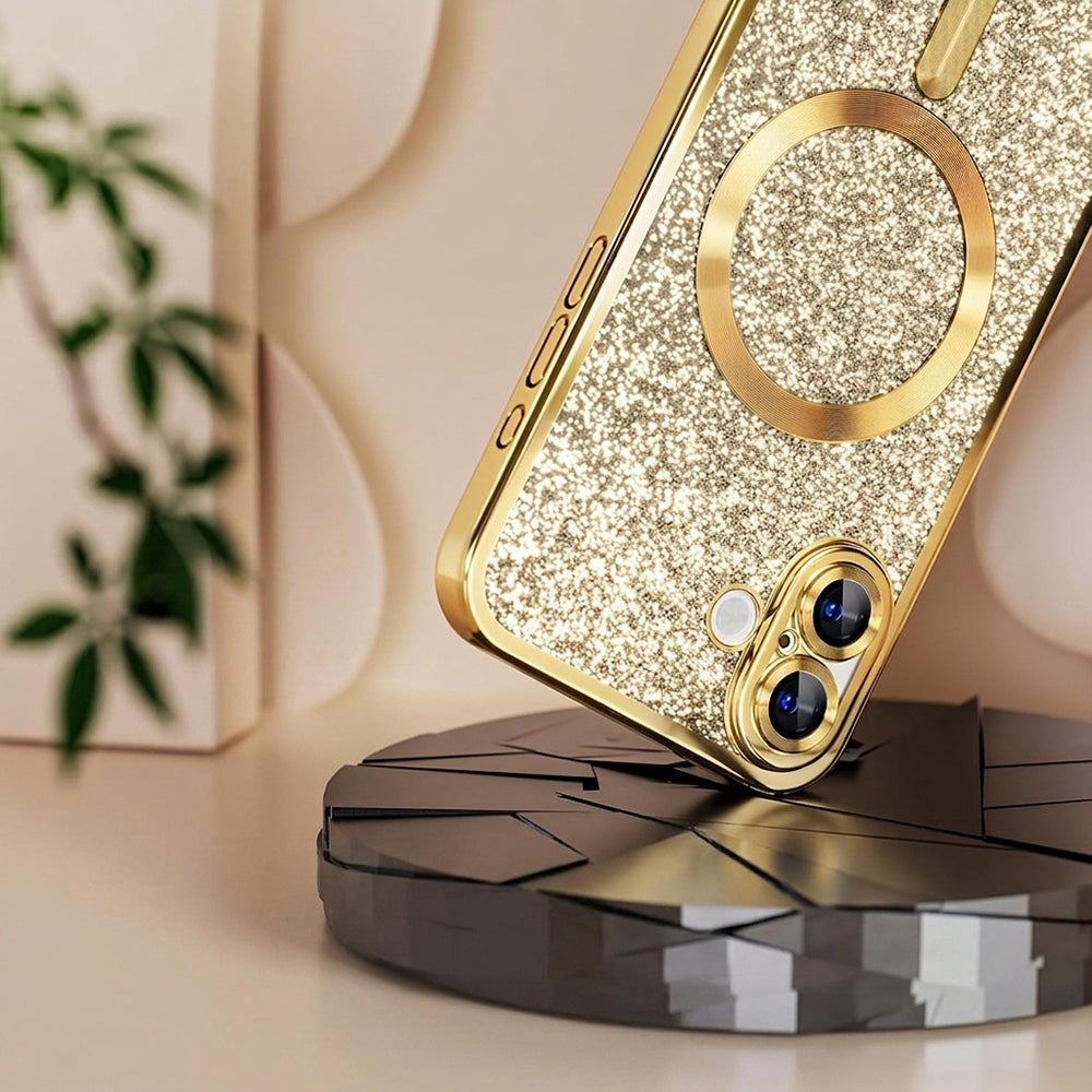 MagSafe Case for Samsung Galaxy A27 5G, Techsuit, Luxury Glitter, Blue