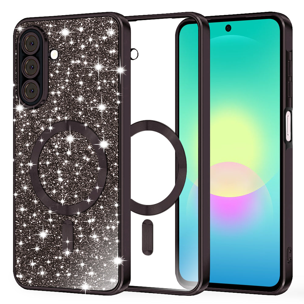 Etui MagSafe do Samsung Galaxy A27 5G, Techsuit, Luxury Glitter, czarne