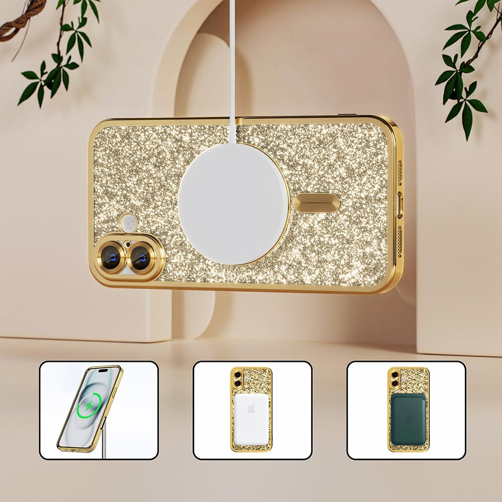 Etui MagSafe do Samsung Galaxy A27 5G, Techsuit, Luxury Glitter, czarne