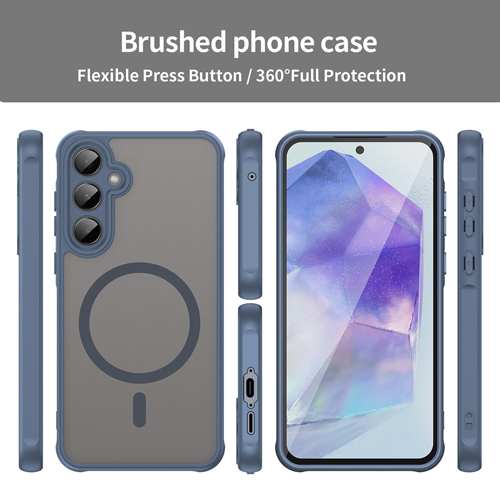 Etui MagSafe do Samsung Galaxy A35 5G A356, Techsuit, HaloFrost II, Granatowy