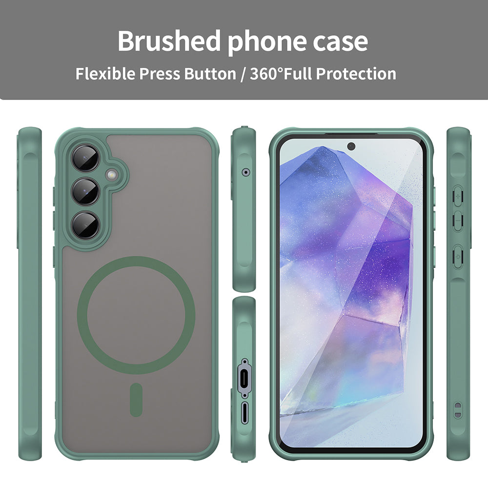 Etui MagSafe do Samsung Galaxy A35 5G A356, Techsuit, HaloFrost II, Zielony
