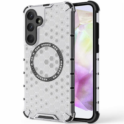 MagSafe Case for Samsung Galaxy A35 5G A356, Techsuit, HoneyComb Shield, White