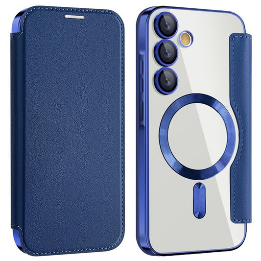 Etui MagSafe do Samsung Galaxy A35 5G A356, Techsuit, SmartMag Book, Niebieskie