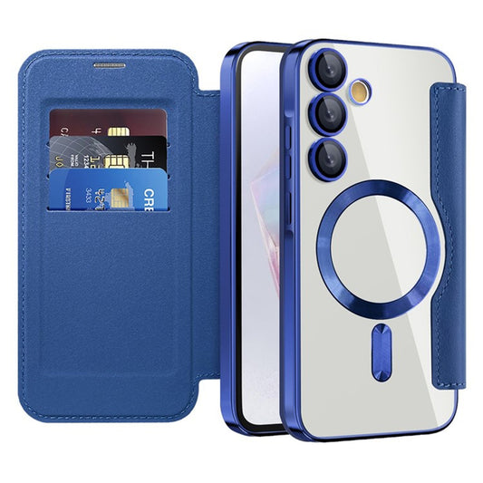 Etui MagSafe do Samsung Galaxy A35 5G A356, Techsuit, SmartMag Book, Niebieskie