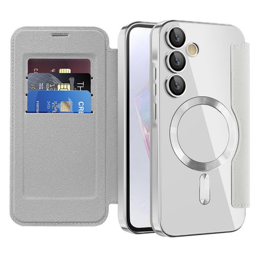 Etui MagSafe do Samsung Galaxy A35 5G A356, Techsuit, SmartMag Book, Szary