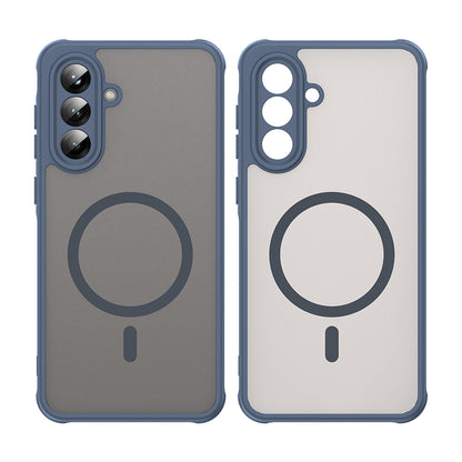 MagSafe Case for Samsung Galaxy A36 A366, Techsuit, HaloFrost II, Navy Blue
