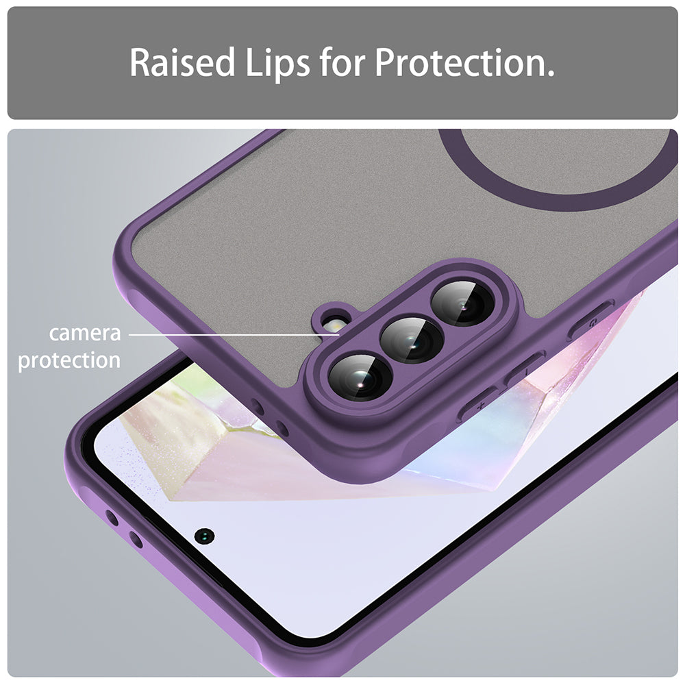 Etui MagSafe do Samsung Galaxy A36 A366, Techsuit, HaloFrost II, Fioletowy