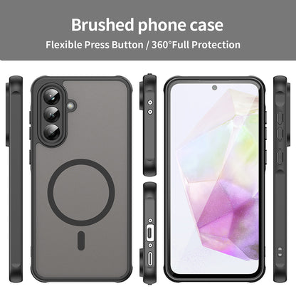 MagSafe Case for Samsung Galaxy A36 A366, Techsuit, HaloFrost II, Black