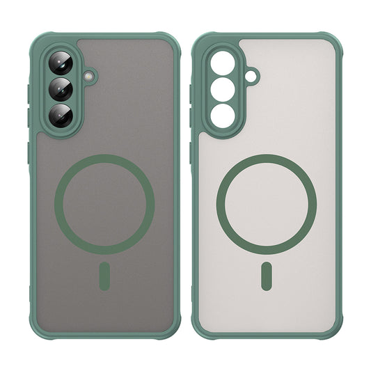 MagSafe Case for Samsung Galaxy A36 A366, Techsuit, HaloFrost II, Green