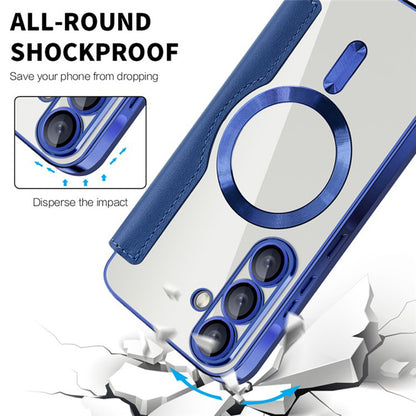 MagSafe Case for Samsung Galaxy A36 A366, Techsuit, SmartMag Book, Blue