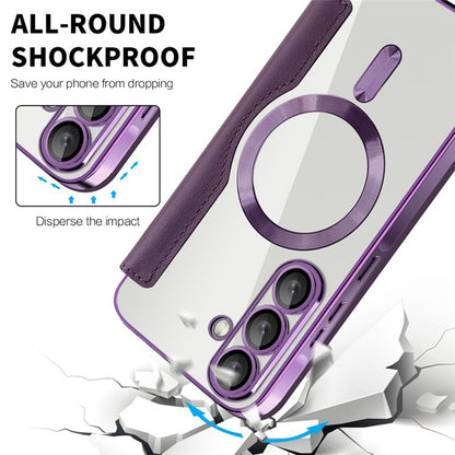 MagSafe Case for Samsung Galaxy A36 A366, Techsuit, SmartMag Book, Purple